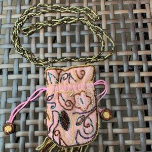 Handmade Pink Sequin Pouch Wedding/Bride/Prom